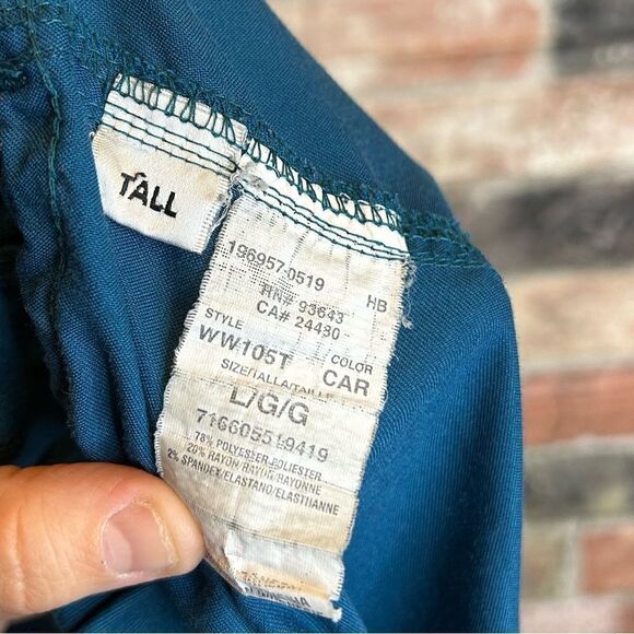 5 for $25🔥Cherokee Teal Blue Scrub Pants Tall Large - Picture 4 of 5